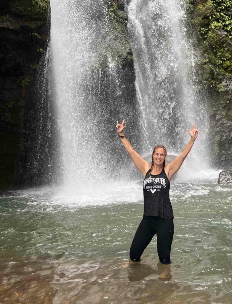 shae at costa rica waterfall